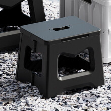 (Black, Medium) Foldable Hiking Stool - Non-Slip, Portable for Outdoor
