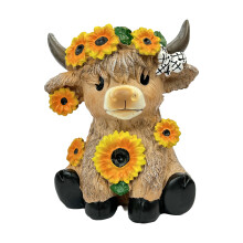 (A) Highland Cow Succulent Planter with Drainage