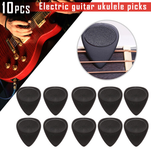 10 Pcs 0.7mm Black Felt Ukulele Picks