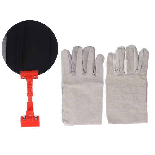 Portable Welding Blackout Panel with Gloves, 18cm Diameter, 360 Rotation 2