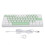 61 Keys Mechanical Keyboard RGB Backlit 2.4G Bluetooth Wired White 2