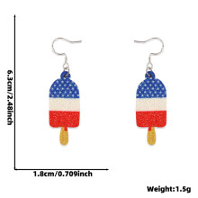 (Popsicle style) Independence Day Earrings - Festive Holiday Jewelry Gift