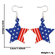 (National flag star) Independence Day Earrings - Festive Holiday Jewelry Gift