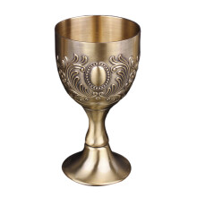 Hand-carved Copper Wine Glass - Vintage European Style