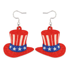 (Top hat style) Independence Day Earrings - Festive Holiday Jewelry Gift