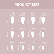 4-Color Almond Fake Nails for Women & Girls