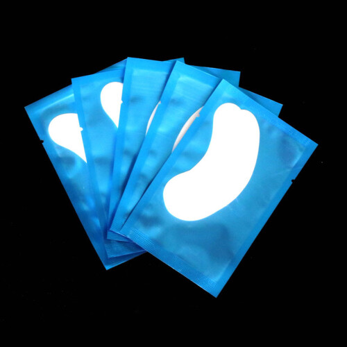 (Blue Patch, Pearlescent Film) Hydrogel Eye Patch for Lashes - Soft & Ergonomic