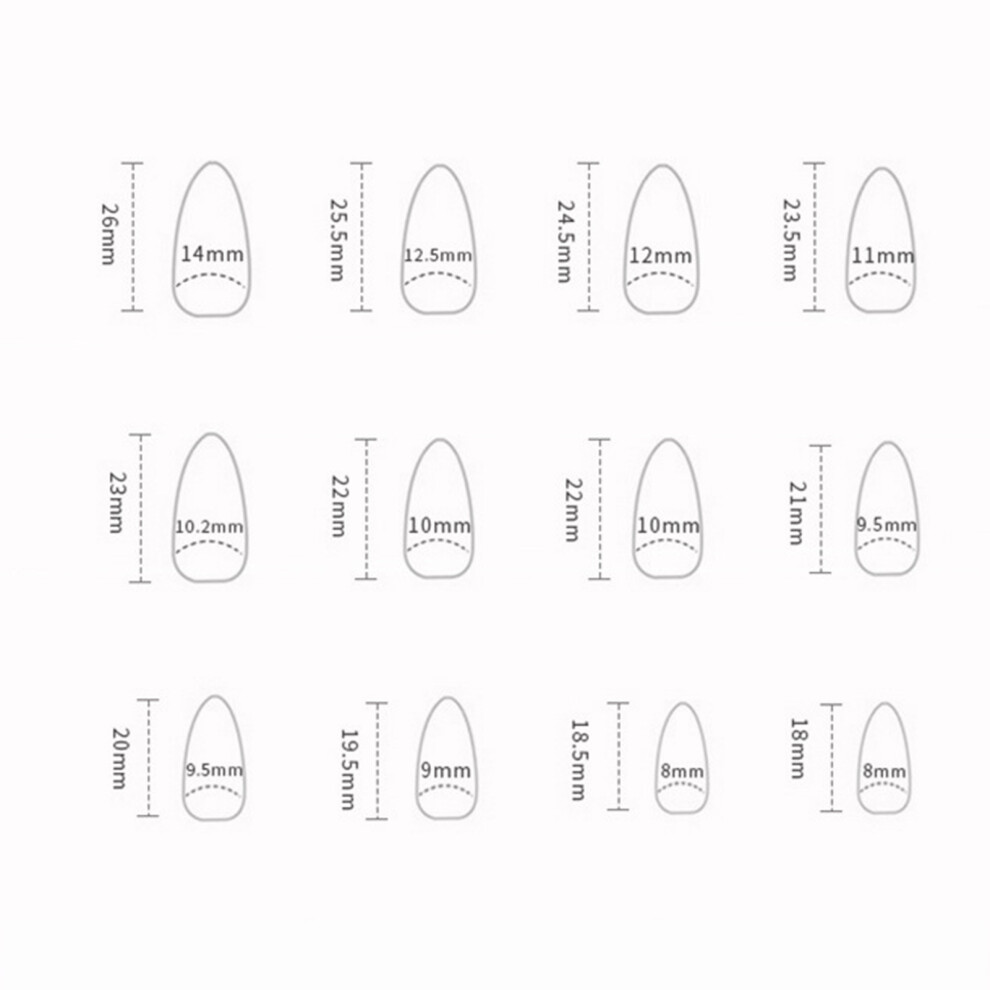 Dachuang Beauty Pink,Green Pink Green Fake Nails, Rhomboid Decor, Odorless