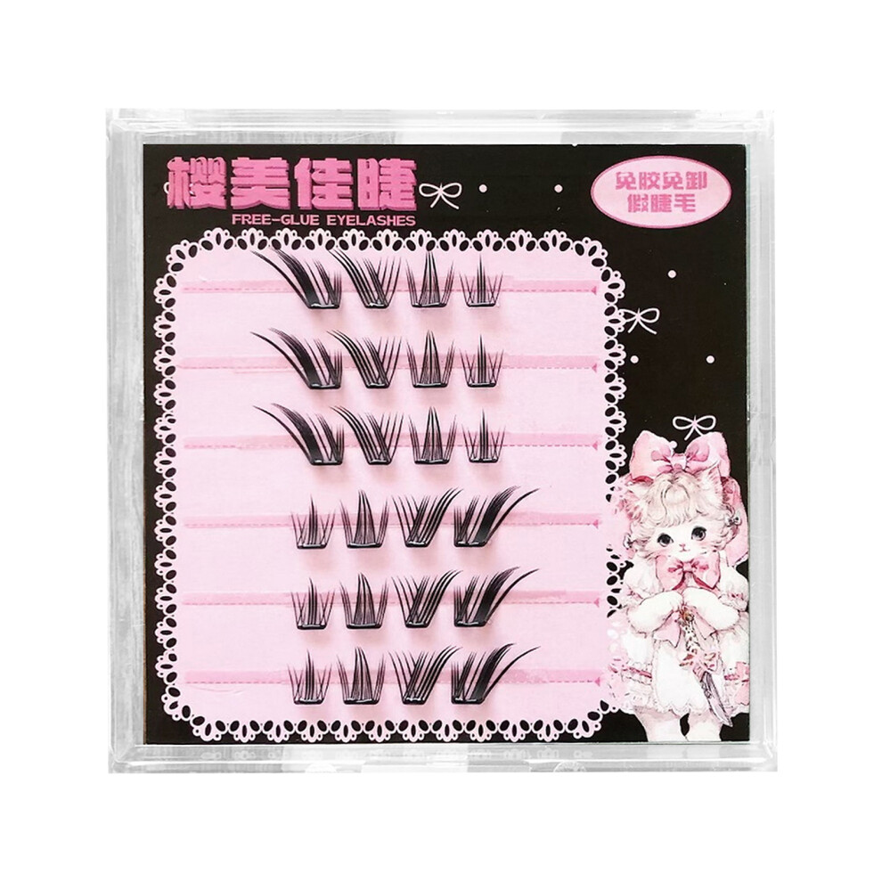 Dachuang Beauty (6 Row 24 Strand) Natural Lashes For Sensitive Eyes
