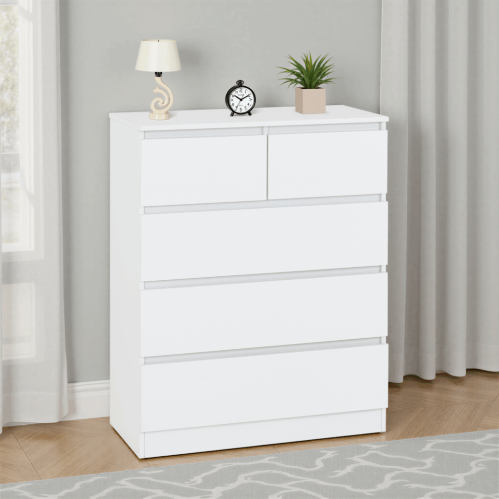 Seconique Malvern 3+2 Drawer Chest White