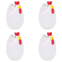Cottura A Vapore A Forma di Pollo 4 Uovo Bollito Pestello A Microonde Forno A Microonde Strumenti di Cottura Utensili da Cucina Accessori Strumenti
