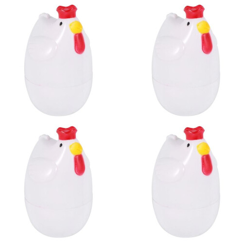 Chick-Shaped 4 Boiled Egg Steamer Steamer Pestle Microwave Egg Cooker Cooking Tools Kitchen Gadgets Accessories Tools