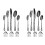 40-Piece Set, Stainless Steel Silverware Cutlery, Unique Pattern Design, Includes Dinner Knives 1