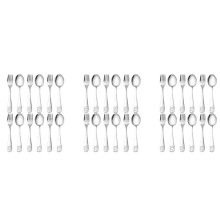 36 Pièces Enfants Argenterie en Acier Inoxydable Couverts Sûrs pour Enfants Petit Ours Enfant Cuillère et Fourchette Ensemble Ustensiles pour