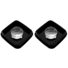 2X Blender Square Deckel und Mittelkappe für Os-Ter Blender Jar Passend für 4903 Blender Square Jar Deckel Ersatz