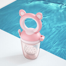 (Pink) Baby Fruit Feeder - Food Grade Silicone Teething Toy