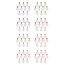 80 Pcs Verre Liège Bouteille Verres Ampoules Laine Bouteille Pendentifs Forme de Coeur