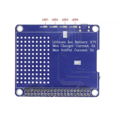 For Raspberry Pi 4/5 UPS Extension Board Uninterruptible Power Supply HAT Lithium Battery Module Without Battery 2
