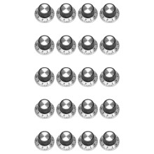 20 x Potentiomètre Pot Pot Métal avec Plateau 0-9 pour Bouton Arbre 6mm