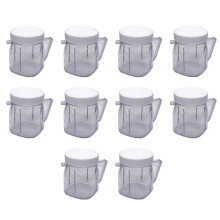 for Blender Replacement Parts, 4937 Osterizer Blender Jar Accessory, Cup Plastic Jars with Lids(10 Pack)