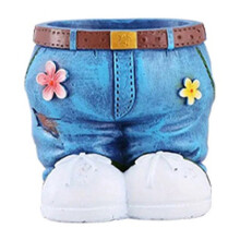 Plant Pots Indoor Unique Jeans Skirt Resin Flower Pots Resin Crafts Pastoral Style Outdoor and Indoor Garden Planter B