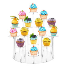 Acryl Cupcake voor 16 Cupcakes Stand Herbruikbare Display Stand Dessert Cupcake voor Bruiloft Verjaardag Feestdagen