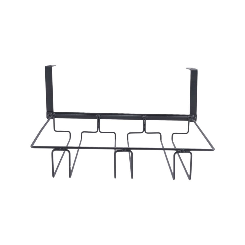 Wine Glass Rack Under Cabinet,3 Rows Hanging Stemware Rack Metal Glasses Holder Storage Hanger for Kitchen,Bar,Etc