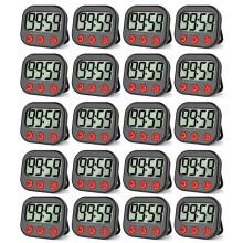 20X Kitchen Timer, Digital Visual Timer Magnetic Clock Stopwatch Countdown Timer, Large LCD Screen Display for Cooking