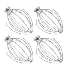 4X Wire Whip for  Stand Mixer 5QT Lift and 6QT, Whisk Attachment, Stainless Steel Egg Cream Stirrer