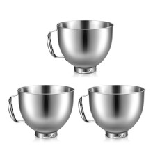 3X Edelstahlschüssel für  4.5-5 Quart Tilt  Standmixer, für  Mixer Bowl, Spülmaschinenfest