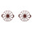2X Cake Divider Slice Pie Cake 10 / 12 Piece Equal Portion  Divider Dark Red 1