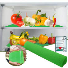 (Green, 6pcs) Fridge Liner - Extend Fruit & Veggie Freshness, Safe PP Material