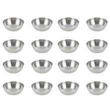 16Pcs Stainless Steel Sauce Dishes Round Seasoning Dishes Sushi Dipping Bowl Saucers Bowl Appetizer Plates