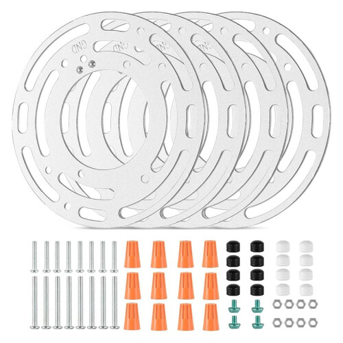 Upgraded 4-Pack Universal Lamp Mounting Brackets with Screws and Nuts for Ceiling Lights, Wall Lights 1