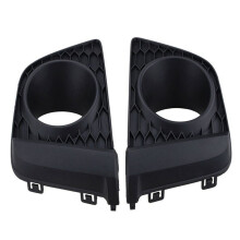 1 Pair Front Bumper Bezel Fog Light Lamp Cover with Hole Fog Light Frame for Fit Jazz 2014-2017