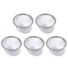 5X Teapot Diameter 80mm Metal Mesh Tea Leaf Spices Strainer Basket