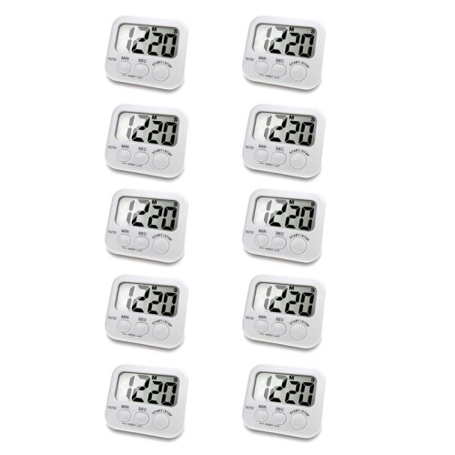 10X Digital Kitchen Timer, Large Screen Large Font Display, Magnetic Back Cooking Timer, Loud Alarm