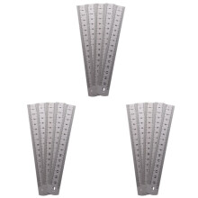 15 Stueck Doppel Seiten Markiert 15cm 6-Zoll Edelstahl Gerade Lineal
