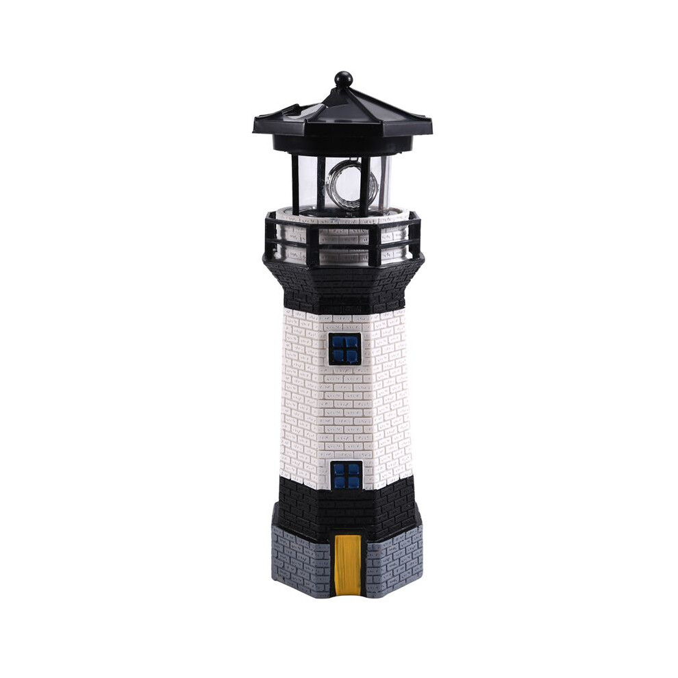 Led Solar Rotating Lighthouse Outdoor Garden Decorative Light Garden Landscape Light Beacon Rotating Light,A 4711411778254