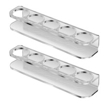 Förvaringsställ för Insulinflaskor, 5-Fack Organizer-Hållare, Passar Standard 10 Ml U-100-Flaskor, Hållbar Akryl, Utrymmesbesparande 2-Pack