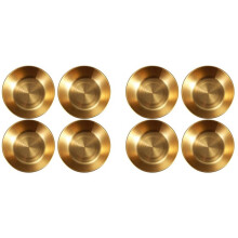 8PCS Stainless Steel Round Small Dish Golden Sauce Seasoning Dish Home Restaurant Kitchen Soy Sauce Dish