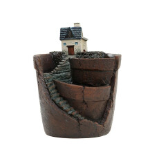 Hanging Garden Potted Micro-Landscape Meat Plant Pots Small House Resin Decoration D
