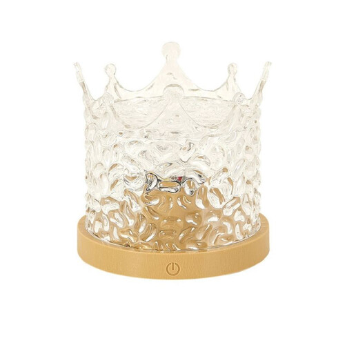 USB Remote Control Table Light Crown Water Wave Night Light Flame Atmosphere Lamp Room Bedside Bar Decor Lighting Lamp