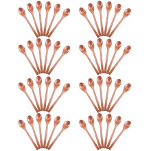 Wooden Spoons, 48 Pieces Wood Soup Spoons for Eating Mixing Stirring, Long Handle Spoon Kitchen Utensil
