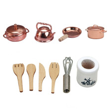1/12 Dollhouse Ustensiles de Cuisine Batteur à Oeufs CuillèRe Poterie Support pour Cuisine DéCor Alimentaire Miniatures Vaisselle Meubles
