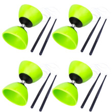 Doppelköpfiger Schüttelstab Diabolo Kinder, Schüler und Ältere Menschen Outdoor-Fitness-Sensorik-Trainingsgerät Grün