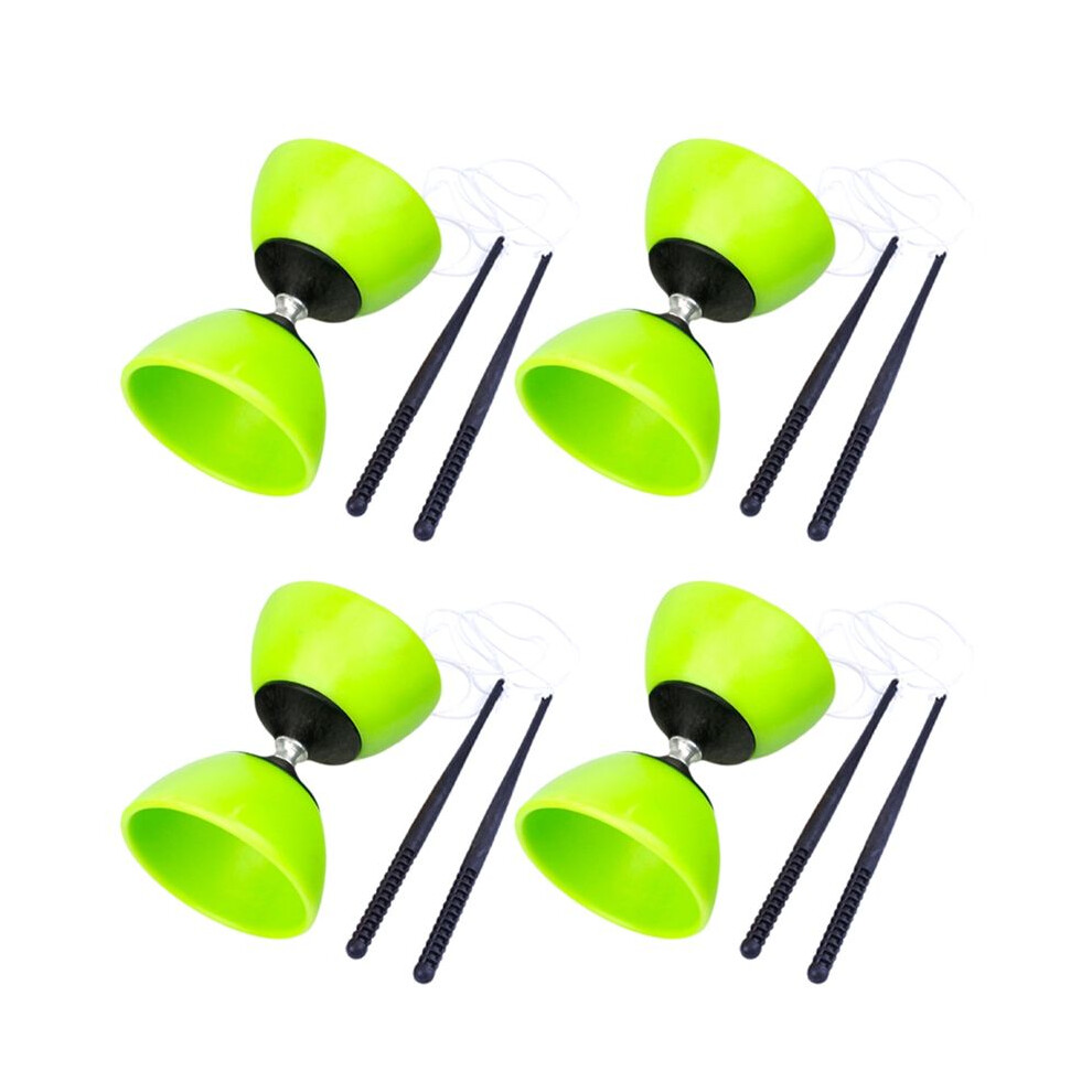 Tauoh Green Double-Headed Shaking Rod Diabolo Children's Students And The Elderly Outdoor Fitness Sensory Training Equipment