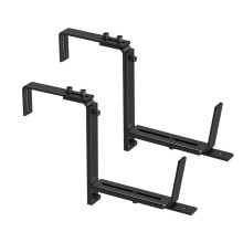 2PCS Adjustable Planter Box Brackets, Brackets for Window Boxes Planters Hanging Flower Box Holders, Heavy Duty Wall