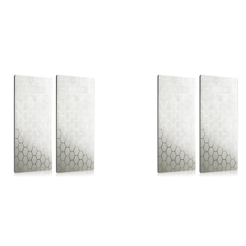 4PCS Diamond Sharpening Stone, Whetstone Honeycomb Surface Diamond Sharpener Plate with Non-Slip Base(600/1200 Grit)