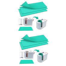 2X Envoltura de Vasos de Sublimación para Prensa de Taza para , Envoltura de Taza de Silicona Verde de 3 Espesores para Máquina de Sublimación